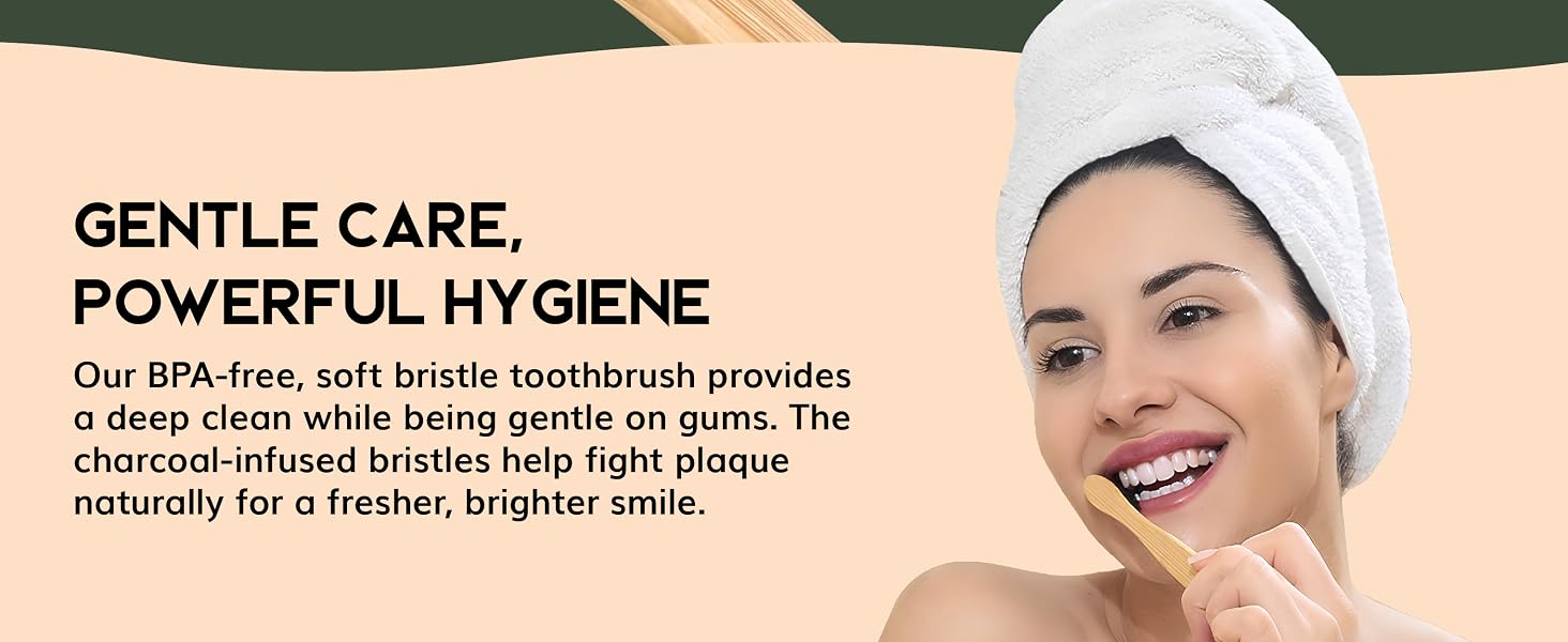 Greenzla Natural Bamboo Toothbrushes, travel toothbrush set, travel kit, soft bristle toothbrush