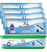 FURCIELOS 40 Count XL Heavy Duty Wet Mopping Cloths Refill Compatible with Swiffer Sweeper XL Mop...