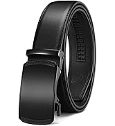 CHAOREN Leather Ratchet Belt for men 1 3/8" for Dress Pants - Micro Adjustable Belt Fit Everywhere