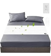 Organic Grounding Sheet 10% Silver for Bed Sleeping Therapy with Connection Cord,Grounding Sheets...