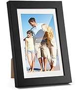 TWING 4x6 Picture Frame Black Displays 3x5 Photo Frame with Mat or 4x6 Inch Without Mat, Made of ...