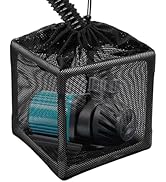 Catcan 10 Inch Pond Pump Filter Bag, Pump Barrier Mesh Bag Anti-Clogging Pond Bag with Square Mou...