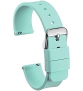 HARFINGTON Silicone Watch Band Quick Release Soft Rubber Replacement Watch Strap with Stainless S...