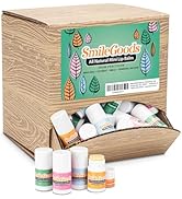 SmileGoods All Natural Mini Lip Balms with Dispenser Box, Assorted Flavors, 120 Count