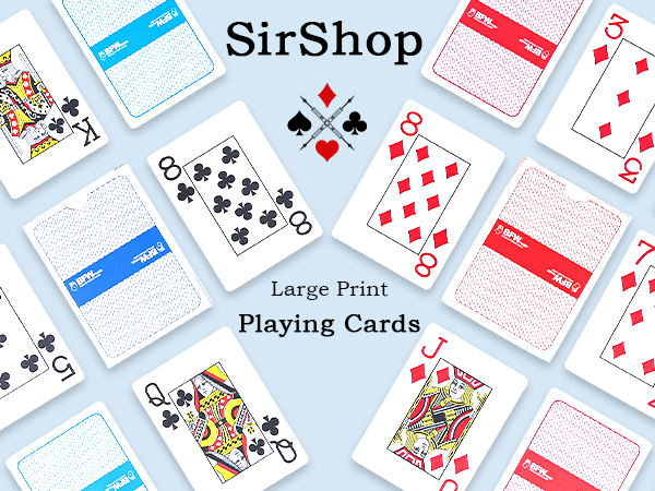 SirShop large print playing cards