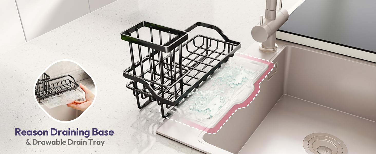 Sink Caddy Sponge Holder Kitchen Sink Organizer