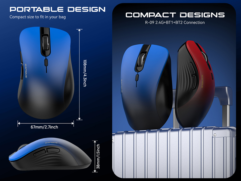 RAPIQUE R09 Bluetooth Wireless Mouse
