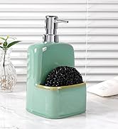 ceramic soap dispenser with sponge holder kitchen sink caddy organizer sponge caddy bathroom