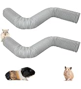 PINVNBY Plastic Tunnel for Guinea Pigs,2 Pcs Foldable Hamster Tunnels Collapsible Hamsters Fun Tu...