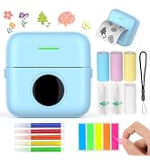 HUIJUTCHEN Mini Pocket Printer, Bluetooth Mini Printer, Thermal Sticker Printer, Wireless Inkless...