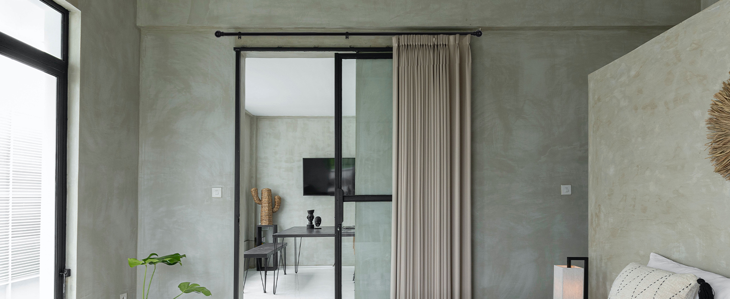 curtain rods outdoor patio