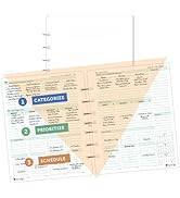 Planner Pad 7 Hole Loose Leaf 3-Tier Funnel Down 12 Month Medium Size Organizer, July 2026 – June...