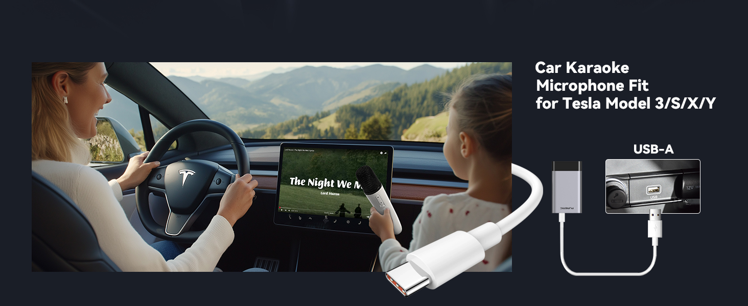 tesla car karaoke modely