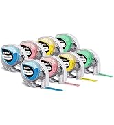 8 Packs Label Maker Tape, P12 Labels Tape Compatible with DYMO LetraTag Refills 100H LT-100T Plus...