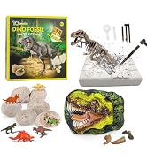 Dinosaur Fossil Digging Kit for Kids, Dinosaur Eggs Excavation Dig Kit, Dinosaur Toys for Kids 5-...