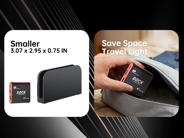 Save space travel light 2-in-1 switch dock & capture card