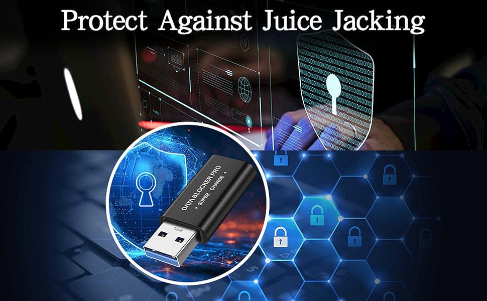 Protect Against Juice Jacking - USB Type-A Safe Power Connector Charging Adapter Refuse Hacking