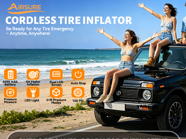 portable compressor tire inflator