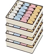 Joyoldelf Sock Drawer Organizer Divider Underwear Organizer 24-cell Fabric Dresser Drawer Organiz...