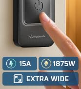 DEWENWILS Outdoor Wireless Remote Control Outlet with Dual Grounded Outlets, Wireless Plug in Lig...