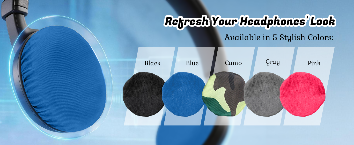 headset ear covers 5 colors available