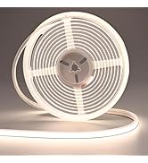 FOSUO 24V LED Neon Rope Light 16.4ft/5M, 4000K Natural White, 320LM/ft, IP67 Waterproof Outdoor, ...