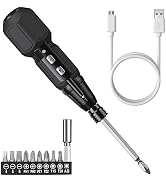 JXTZ Electric Screwdriver Set, Rechargeable Cordless Power Screwdriver with 9 Screwdriver Bits, L...