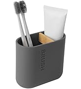 Toothbrush Holders Bamboo Electric Toothbrush Holder Bathroom Storage Organizer Countertop for To...