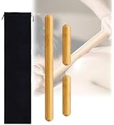 OnVisit 3PCS 100% Natural Solid Bamboo Massage Sticks,GuaSha Bamboo Massage Rollers for Back,Legs...