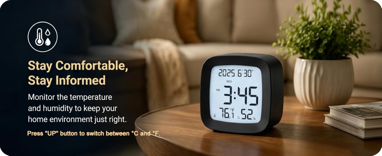 LCD bedroom alarm clock