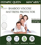 olympic queen bamboo mattress protector waterproof mattress pad cover 66x80 hypoallergenic