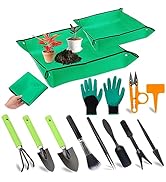 WNJ Plant Repotting Mat for Garden, 2 PCS Waterproof Potting Mats, Foldable Indoor Plant Mat, Por...
