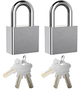 AST Stainless Steel Padlock, 2 Pack, Keyed Differ, Width 1-9/16" (40mm) | Stainless steel, high s...