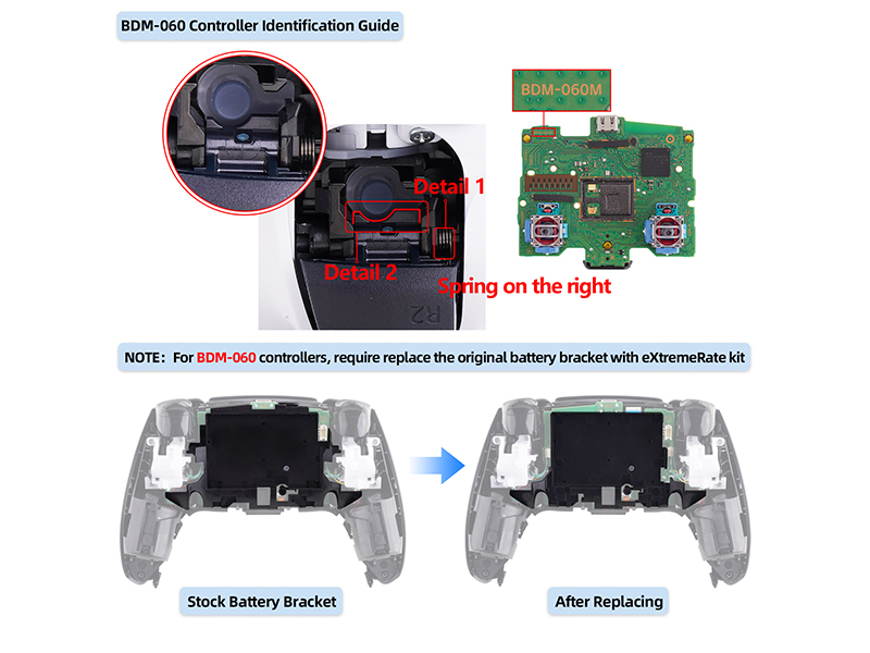 eXtremeRate Back Plate Compatible with p s 5 Controller