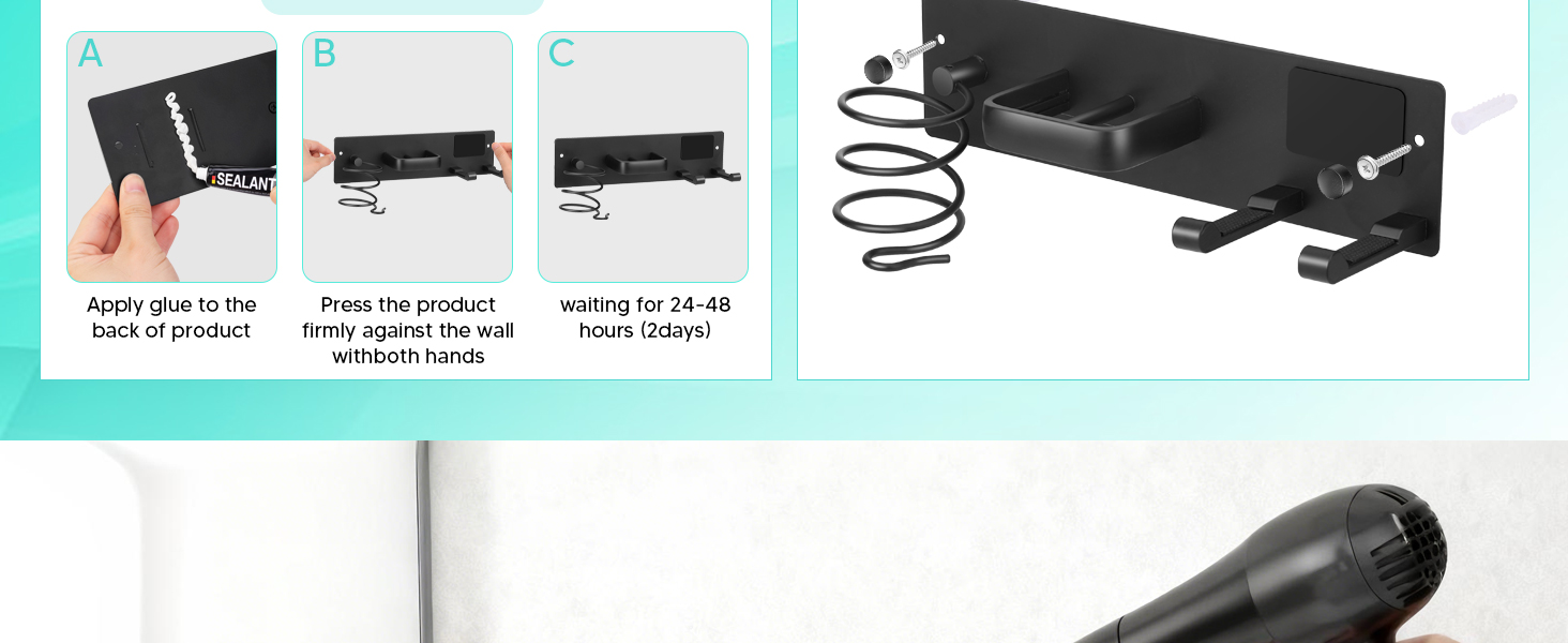 Hair Tool Organizer Wall Mount (Hook)