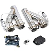 PQY Universal 3 Inch Stainless Steel Exhaust Pipe 2PCS Kit