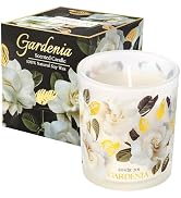 ROMIIE ZOI Scented Candle - Gardenia - 6oz Aromatherapy Soy Wax Jar Candle for Home, Gifts for Wo...