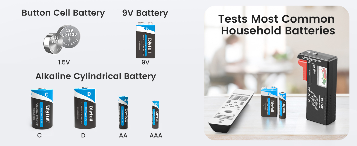 battery tester for aaa,aa,c,d, 9v