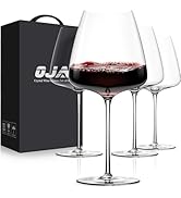 OJA Red Wine Glasses Set of 4, Large Burgundy Glasses 23 OZ, Hand Blown Crystal Glass Light, Clea...