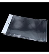 100 Pack Clear Self Adhesive Straight Hair Packaging Bags with Hang Hole Wigs Hair Storage Beauty...