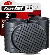 Non Slip Furniture Coasters - 2” Non Skid Furniture Pads for Hardwoods Floors, 16 PCS Round Rubbe...