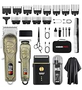 HIENA PRO Professional Hair Clippers for Men, Cordless Hair Clipper for Barber Clippers and Trimm...