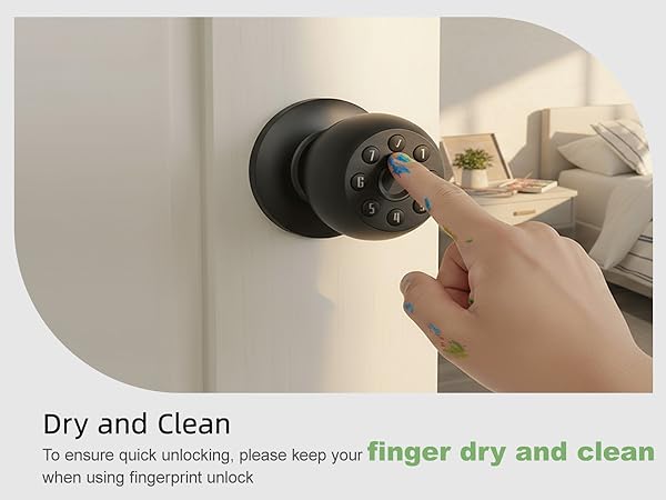 door knob fingerprint lock