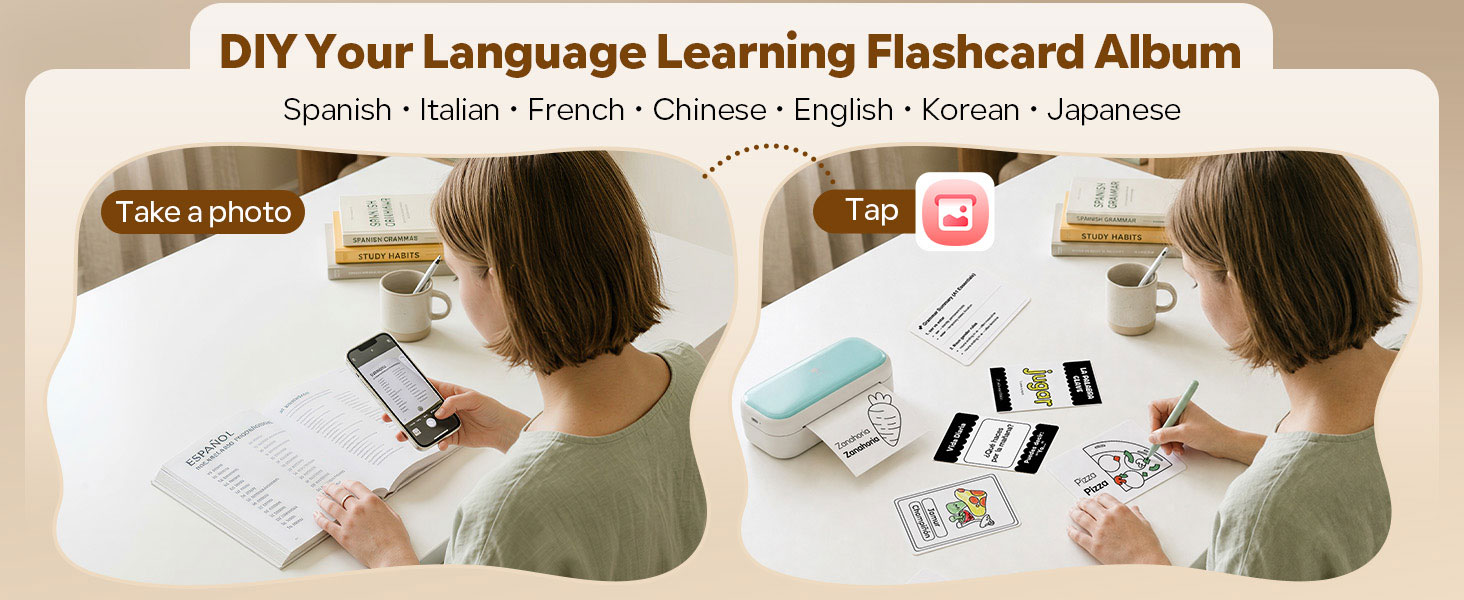 Spanish flashcards printer