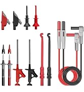 12pc Multimeter Test Leads,Test Leads with Alligator Clips,Test Hook,Banana Plug Leads,Telescopic...