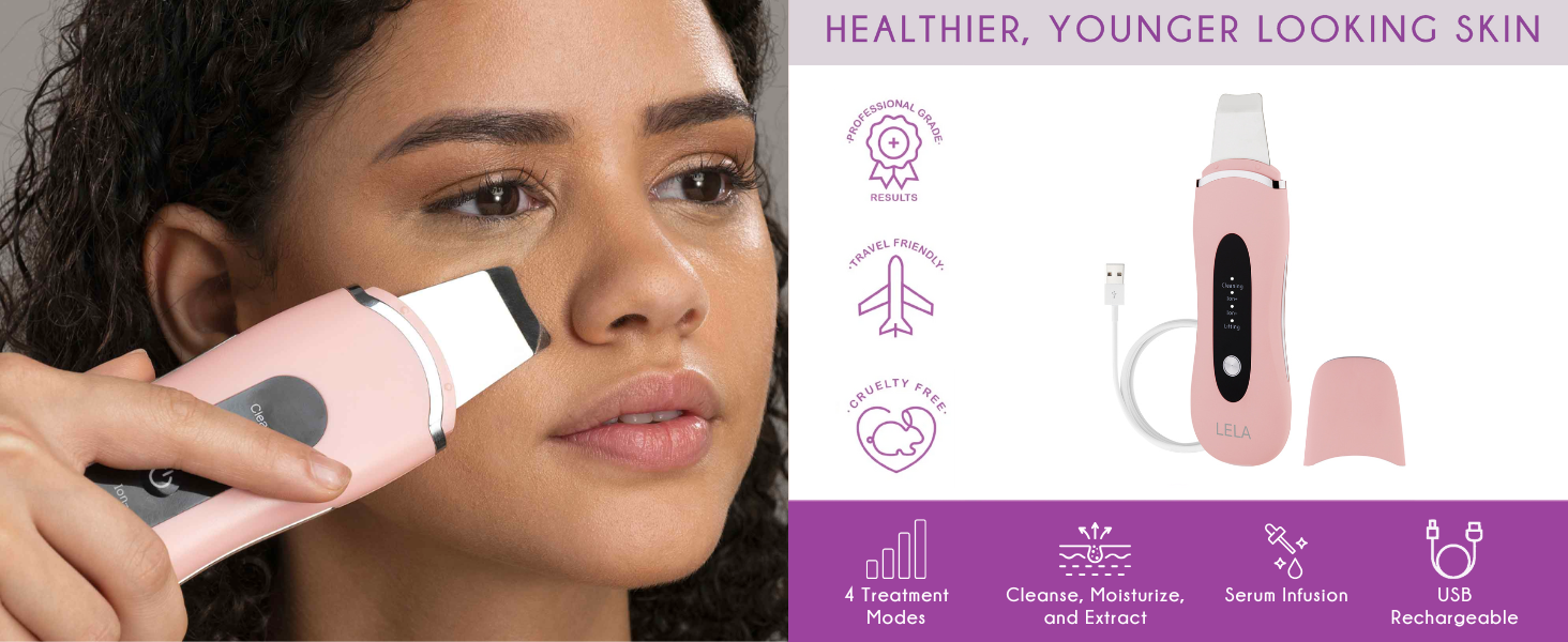 Healthier Younger Looking Skin, Cleanse, Moisturize, and Extract, 4 Treatment Modes