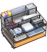 Docnest 3 Tier Mesh Desk Organizer for Paper Office Supplies – Multi-Functional Letter Tray with ...