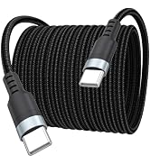 20 ft USB C Cable Fast Charging 60W, Long USBC to USB-C Charge Cord 20 Foot Type C 2.0 480Mbps Da...