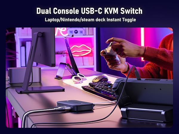 Dual Console USB-C KVM Switch