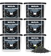 Moismile Moisture Absorbers 6 Packs, 10.8 Oz/ 300g Activated Charcoal Efficient Humidity Absorber...